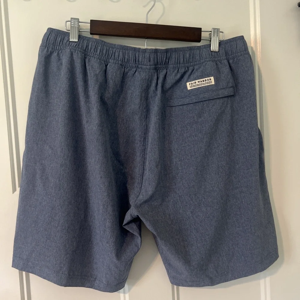 Fair Harbor Shorts Mens's XL Gray Performance Stretch Elastic Waist Drawstring‎